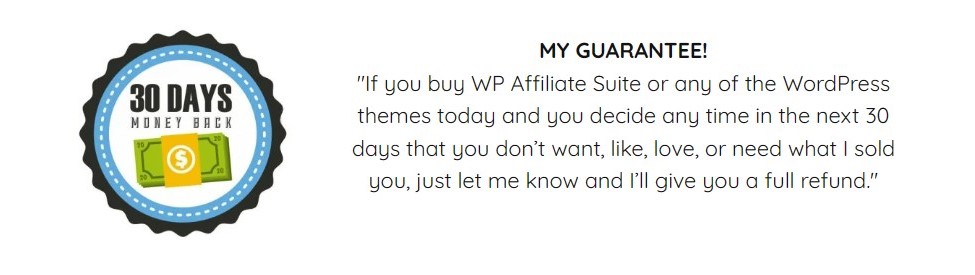 WP Affiliate Suite Money Back